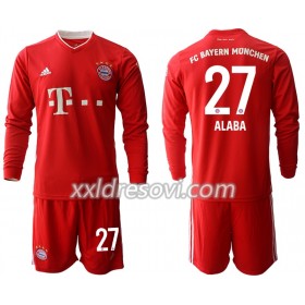 FC Bayern München David Alaba 27 Domaći Dječji Komplet Dresovi za Nogomet 2020-2021 Dugim Rukavima (+ kratke hlače)